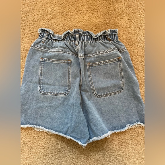 NWT Princess Polly Open Road Denim Paper Bag Shorts - Picture 6 of 7
